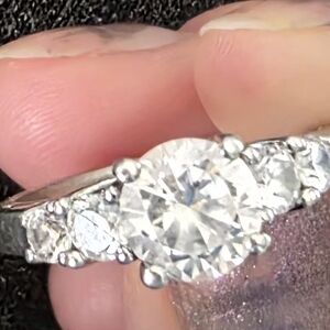 Elegant .925 Silver CZ Solitaire Ring